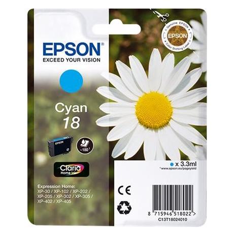 Epson 18 - Cyan - Original - Blister mit RF- / aktustischem Alarmsignal (C) (C13T18024020)