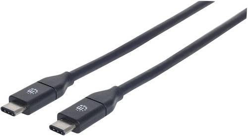 Manhattan USB-Kabel USB 3.2 Gen2 USB-C Stecker, USB-C Stecker 0.50 m Schwarz 354899