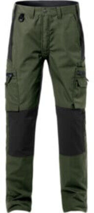 Fristads Pantalon stretch de service 2700 PLW taille C52 vert armée/noir ; Fristads Kansas (126515-796-C52)