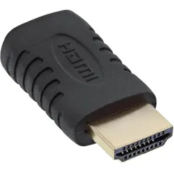 INLINE HDMI Adapter, HDMI A Stecker auf Mini HDMI C Buchse, 4K2K kompatibel, vergoldete Kontakte