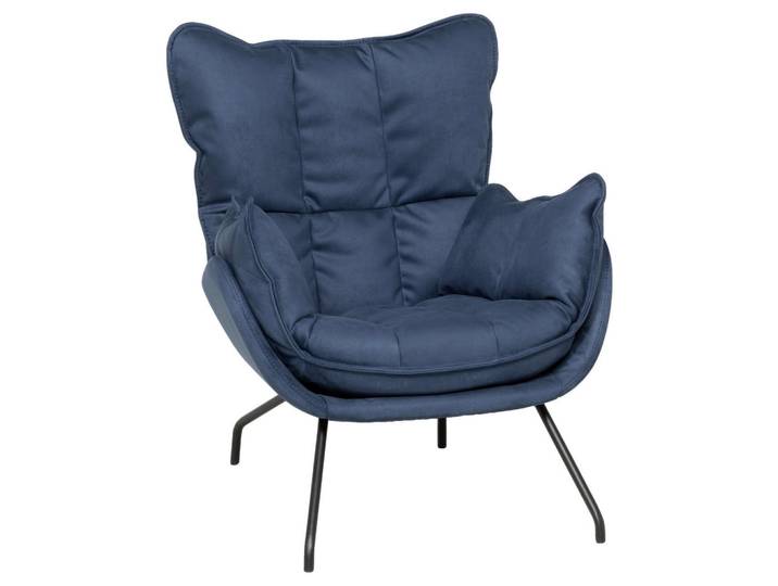 Designwerk Sessel Jules, Dunkelblau, Metall, 80x95x90 cm, Wohnzimmer, Sessel, Sonstige Sessel