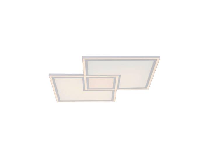Led-Deckenleuchte Edging, Weiß, Metall, Kunststoff, achteckig, 67.7x5.8x67.7 cm, mit Schalter, Lampen & Leuchten, LED Beleuchtung, LED-Deckenleuchten