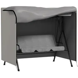 Outsunny Schutzhülle für Hollywoodschaukel, reißfest, wasserdicht, staubdicht, Polyester, 177 x 114 x 152 cm, Grau