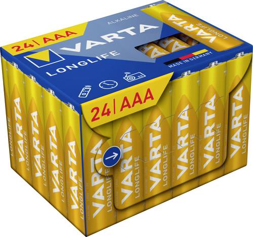 Varta Longlife AAA Cube Pack24 Micro (AAA)-Batterie Alkali-Mangan 1.5V 24St.