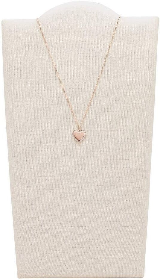Collier Fossil En Acier Rose Femme