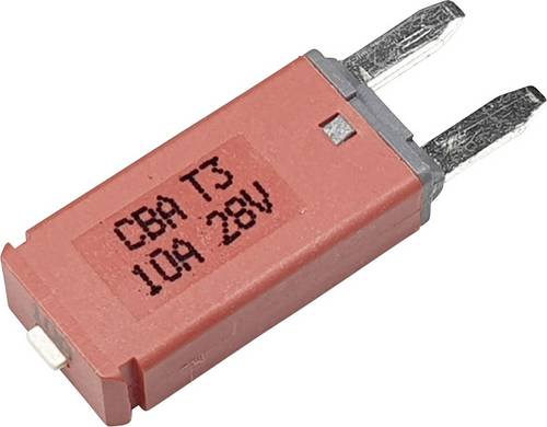Hansor Circuit Breaker Mini, type 3. Manual Reset, 10A CBA3 Series 10A Sicherungsautomat Standard Flachsicherung 10A Rot 1St.