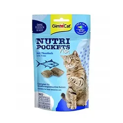 GimCat Nutri Pockets Fisch Thunfisch 60 g Vitamine mit Thunfisch für empfindliche Katzen