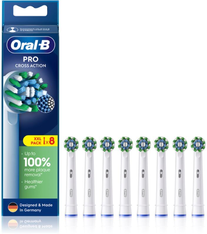 Oral-B PRO Cross Action têtes de remplacement pour brosse à dents 8 pcs