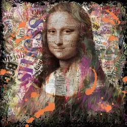 Glasbild MONA LISA (BHT 100x100x0,40 cm) - BHT 100x100x0,40 cm
