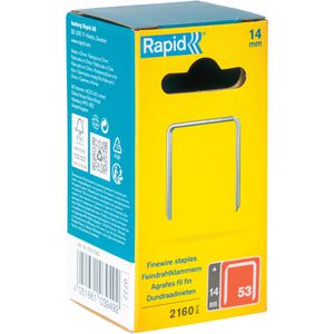 Rapid Tackerklammern 53/10 5001582, 14mm, Feindrahtklammern, Typ 53, 2160 Stück