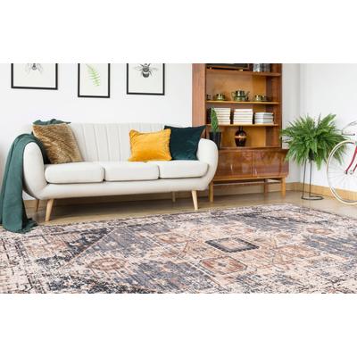 Teppich CALO-DELUXE "Emin 500", braun (braun, grau), B:120cm H:10mm L:170cm, Baumwolle, Teppiche, Teppich, reine Baumwolle, Wohnzimmer