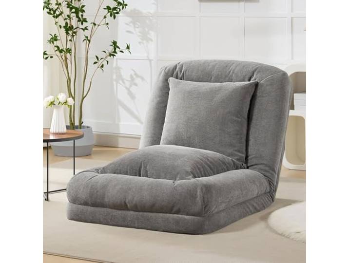 GWFBLID Schlafsofas Relaxsessel Foldable Lazy Sofa Couch Bed Adjustable Cozy Tatami Foldable Human Dog Bed high Back Floor Chair for Adults Kids Cozy Small Couch für Schlafzimmer Wohnzimmer