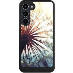 Nivocase Hülle für Samsung Galaxy S23+ Handyhülle NIVOcore Case Schwarz Blumen Fotografie Pusteblume (Samsung Galaxy S23+), Smartphone Hülle, Schwarz
