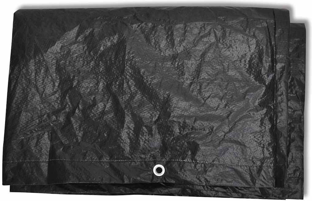 vidaXL Fundas de muebles de jardín 2 uds 8 ojales 250x210x90 cm Negro