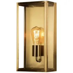 Konstsmide Wandleuchte CARPI LARGE, E27, IP44, Glas klar, Messing KON-7349-800