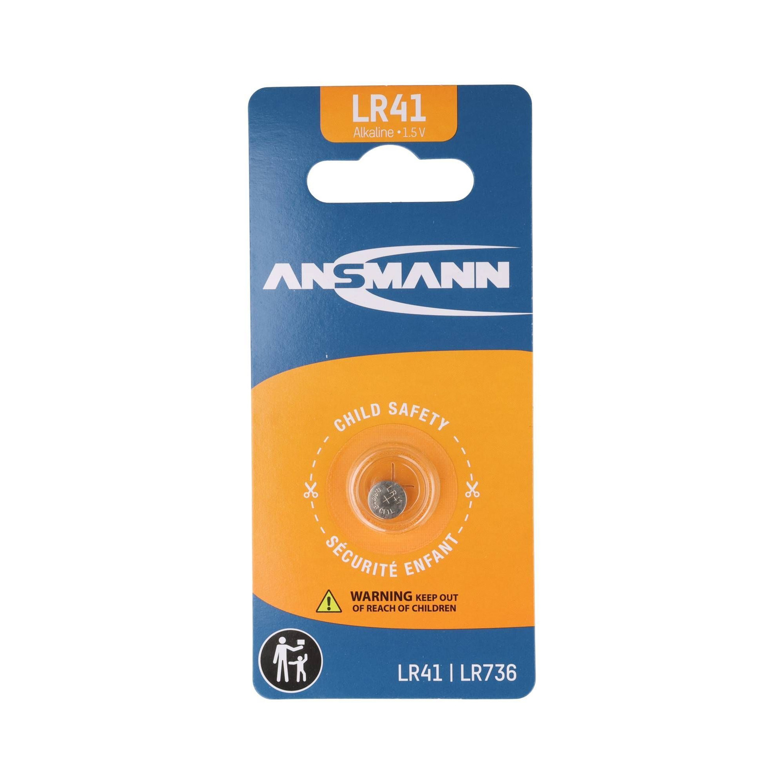 Ansmann LR41 Alkaline knoopcel 1.5V 7.7 x 3.3 mm