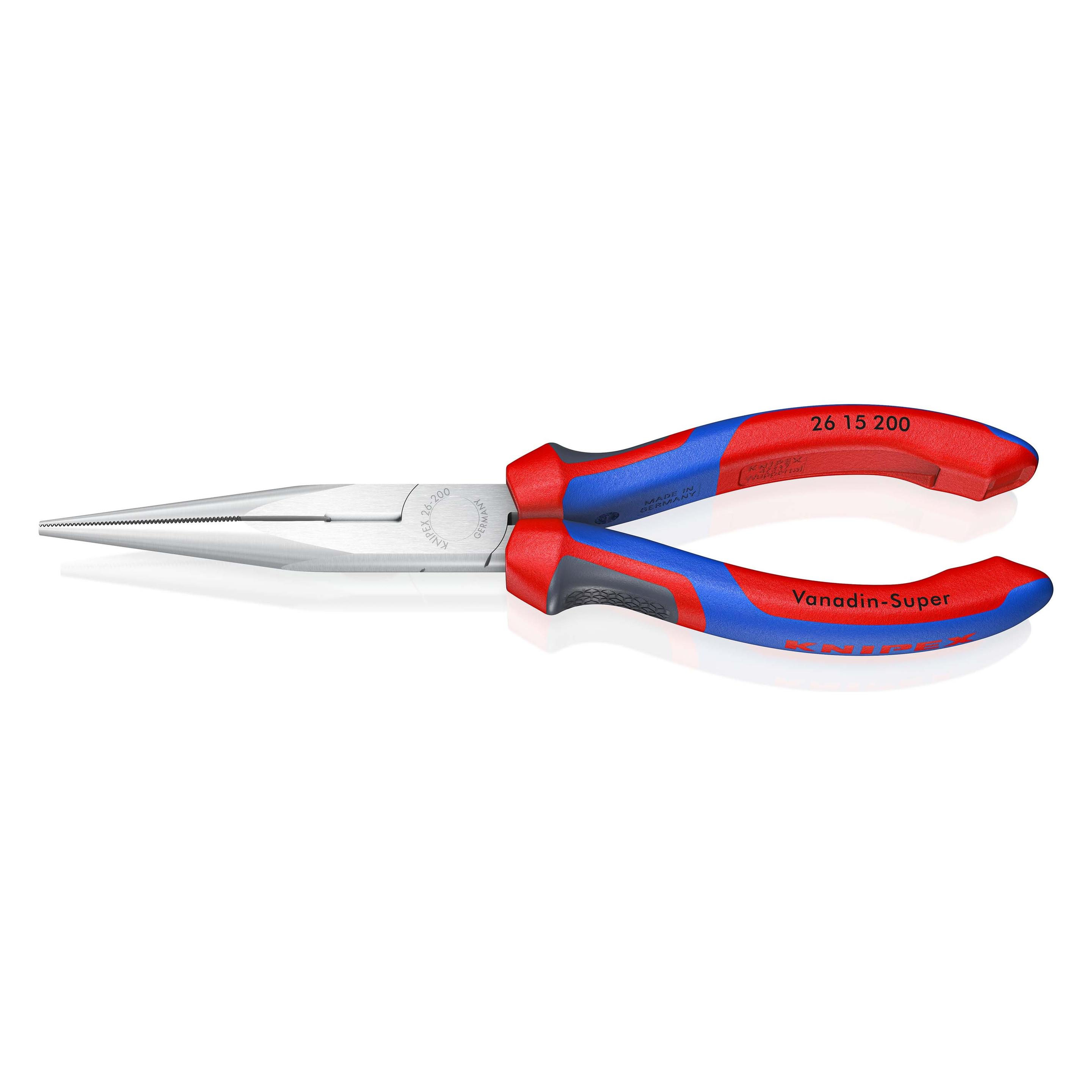 Knipex needle pliers with cutting edge 200 mm, in self-service screen packaging (200 mm) (26 15 200 SB)