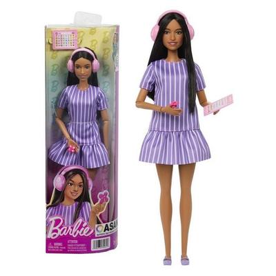 Barbie Fashionista mit lila Streifen