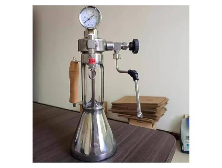 Milchaufschäumer und Dampfgarer mit Manometer 350 ml Camp Steam Aufschäummaschine for kochendes Wasser, 350 ml Wasserkocher, for Latte, heiße Schokolade, Cappuccino