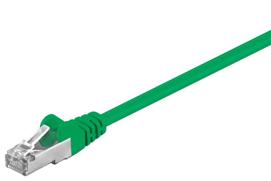 10x Goobay 50871 CAT 5e Netzwerkkabel, F/UTP, Grün, 20 m - Kupferummantelter Aluminiumleiter (CCA)