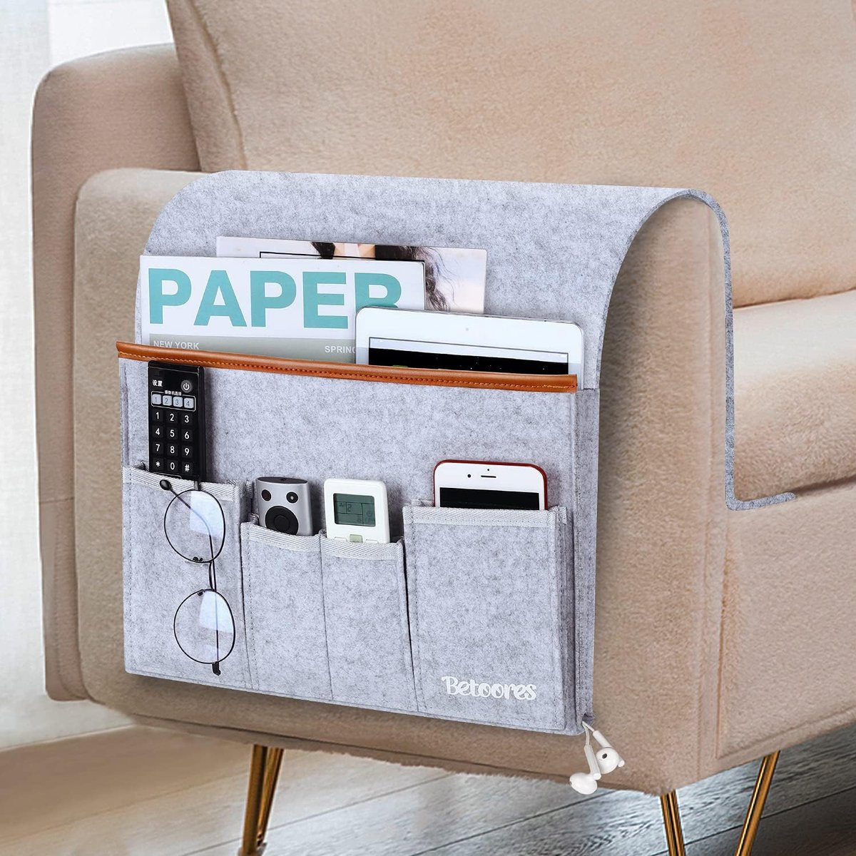 Sofa Armleuning Organizer - Hangende Vilt Organizer - Niet-slip Bed Organizer - SnelShoppen