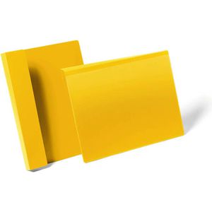 Durable Kennzeichnungstasche 172304, A4 quer, mit Falz, gelb, 50 Stück