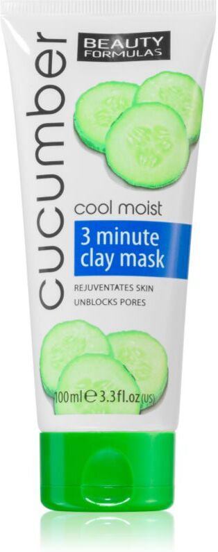 Beauty Formulas Cucumber deep-cleansing face mask with clay 100 ml