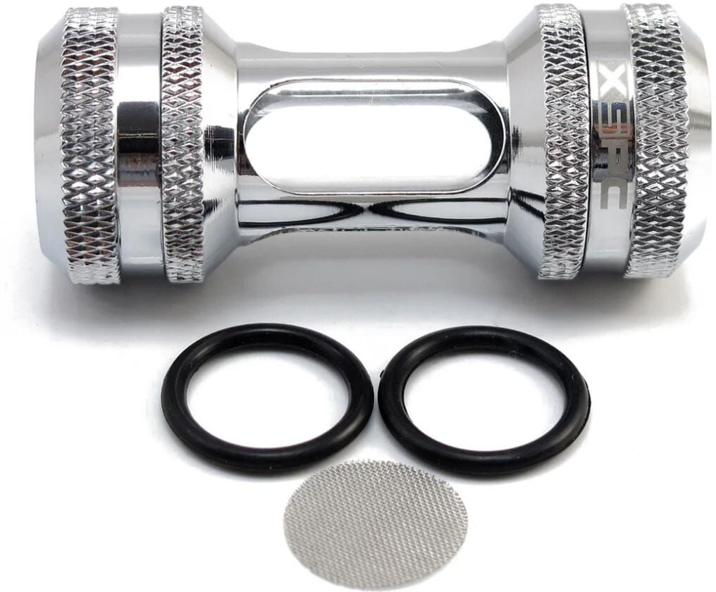 XSPC G1/4" Inline Filter (Chrome)