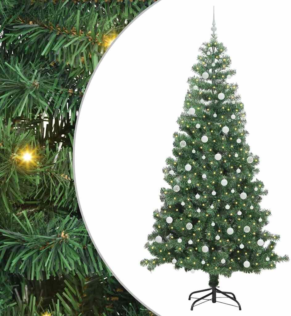 vidaXL Sapin de Noël Vert 240 cm PVC