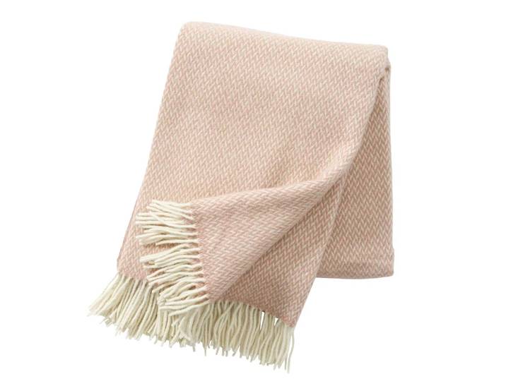 Klippan Yllefabrik Pulse wollen plaid nude (huidskleur)
