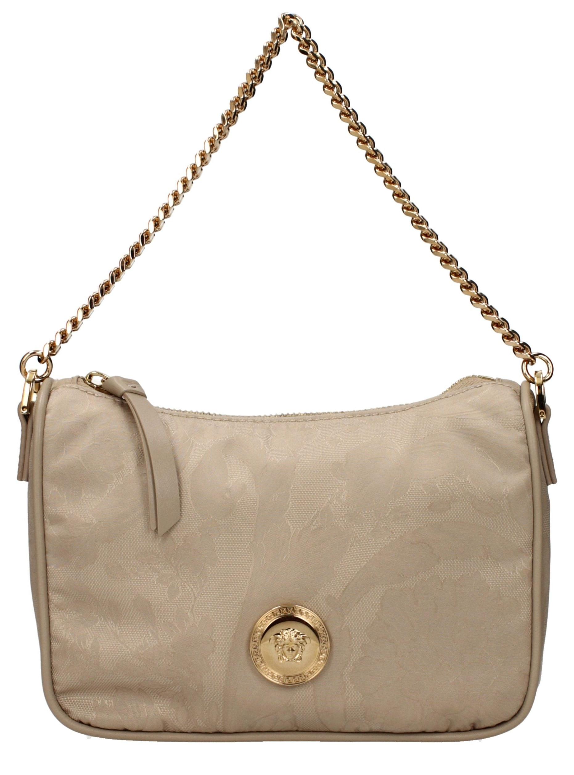 Versace Barocco Umhängetasche beige Jacquard Kette Greca
