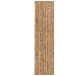 KADIMA DESIGN Jute Teppich handgewebt strapazierfähig naturfaser | 60x300cm