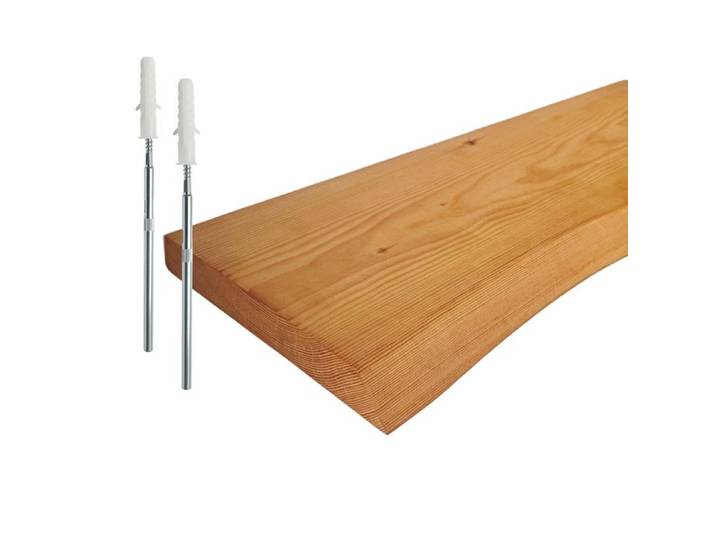 Relaxdays étagère murale bord naturel 3x70x22 cm étagère flottante rustique pour cuisine pin massif naturel