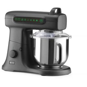 Hendi Küchenmaschine Blackbolt Pro, 221150, 800 Watt, mit Patisserie-Set , 7 Liter, schwarz