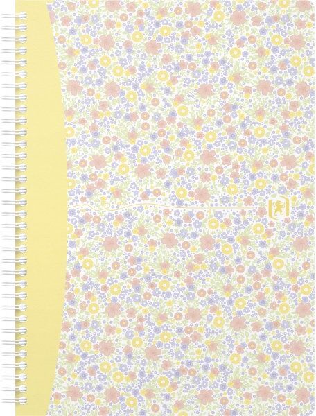 Oxford Floral Spiralbog B5   Linjeret   Ass.