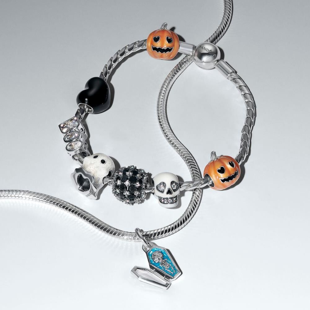 PANDORA Sarg Anhänger für Damen 925er Silber, Emaille, Zirkonia silber