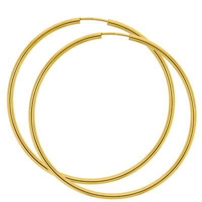 Paar Creolen VIVANCE "585/- Gelbgold glanz 50 mm", gelb, Ohrringe, Damen, one-size, Gold