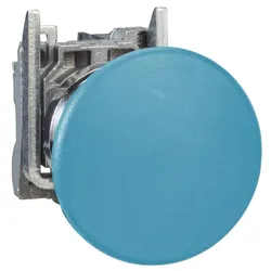 Schneider Electric XB4BC61EX Pilzdrucktaster, Harmony XB4, Metall, 22mm, blau, tastend, 1S, ATEX