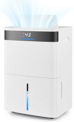 Costway 74 Pints Dehumidifier for Home 4500 Sq.Ft Dehumidifier-White
