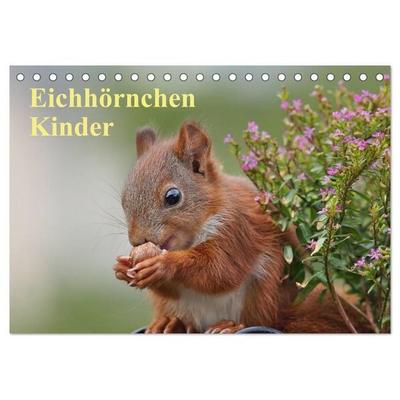 Eichhörnchen Kinder (Tischkalender 2026 DIN A5 quer), CALVENDO Monatskalender