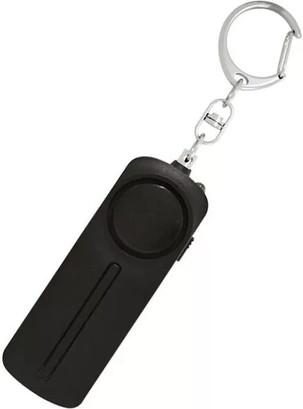 INF 130dB Persönlicher Sicherheitsalarm mit LED-Licht - Zugringaktivierung, Batteriebetrieben Schwarz
