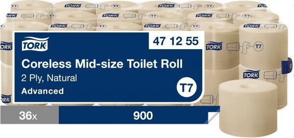 Tork T7 Adv. Toiletpapir U/hylse, Natur, 36 Rl