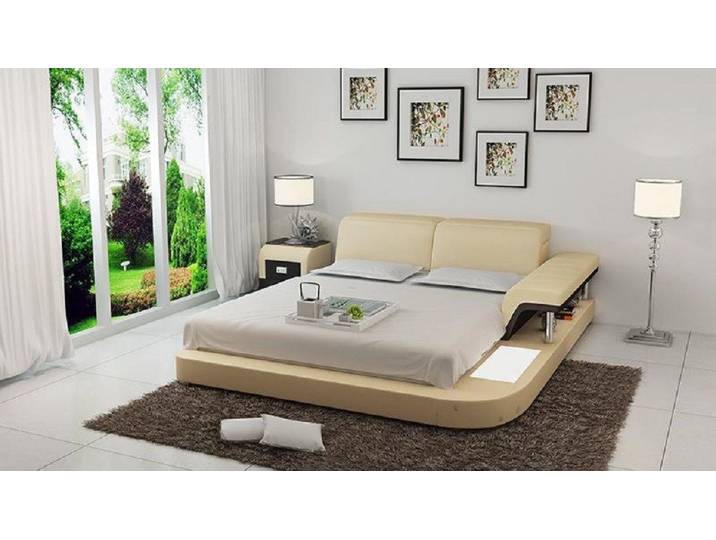 JVmoebel, Wasserbett Hotel Doppelbett LB8806 aus Leder mit optimaler Druckentlastung, (Wasserbett LB8806), Made in Europa