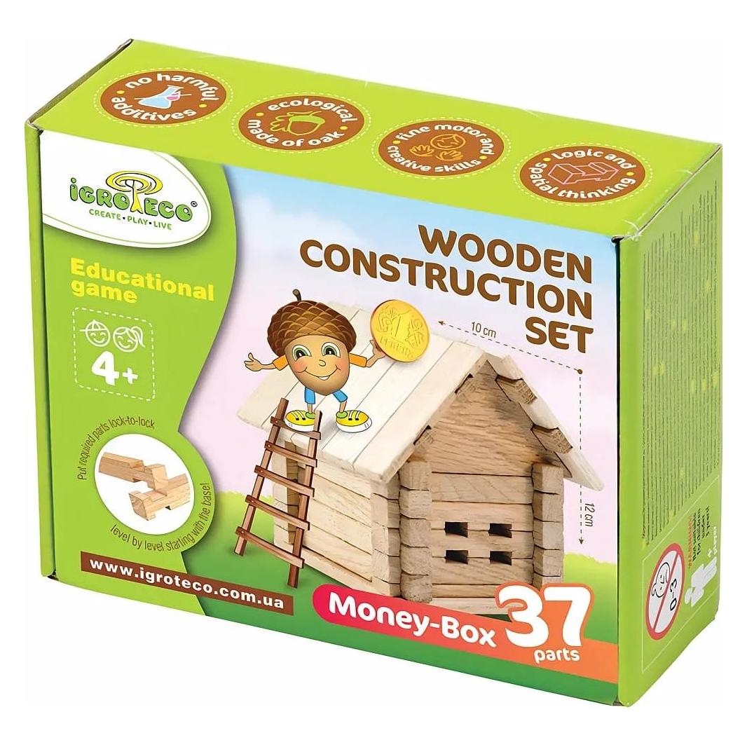 Creatif wood Coffret Construction Bois Maison Tirelire 37pcs (900293)