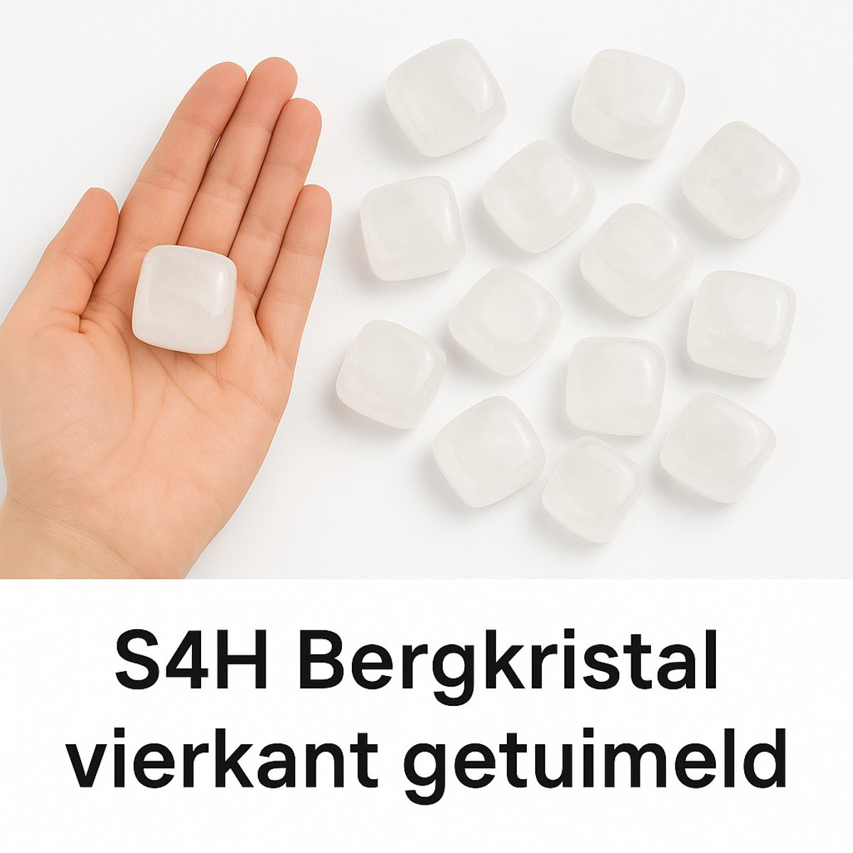 S4H Bergkristal vierkant getuimeld 90-100 gram