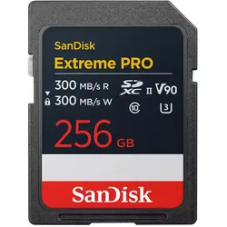 256 GB SDXC Extreme Pro 300MB/s (Schreiben/Lesen) V90 UHS-II