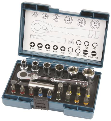 Makita Steckschlüsselsatz 1/4" 21teilig B-54081