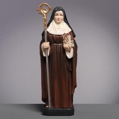 Veronese Design 6.5 inches Height Polyresin Saint Brigid of Kildare Multicolor Finish Figurine