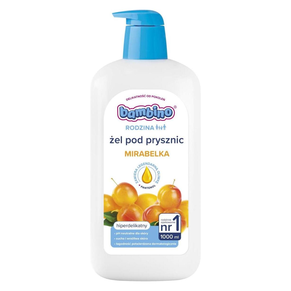 Nivea BAMBINO RODZINKA- ŻEL POD PRYSZNIC 1L MIRABELKA/170595/ (5900017076324)
