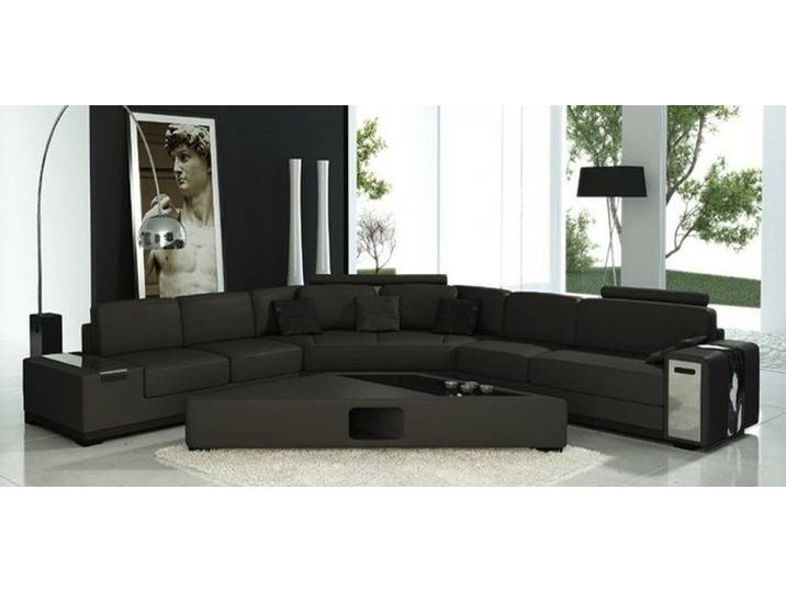 JVmoebel Ecksofa Designer Ecksofa aus Leder in Orange mit USB-Anschluss, 3 Teile, Made in Europa